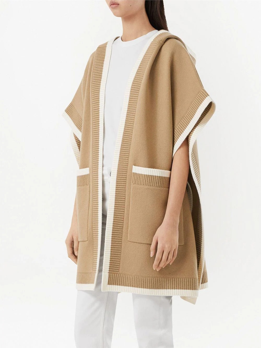 two-tone hooded cape - 3