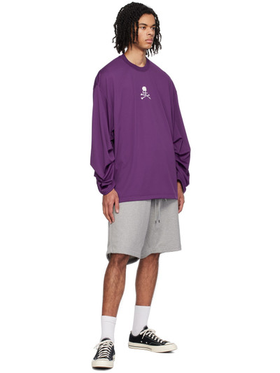 MASTERMIND WORLD Purple Oversized Long Sleeve T-Shirt outlook