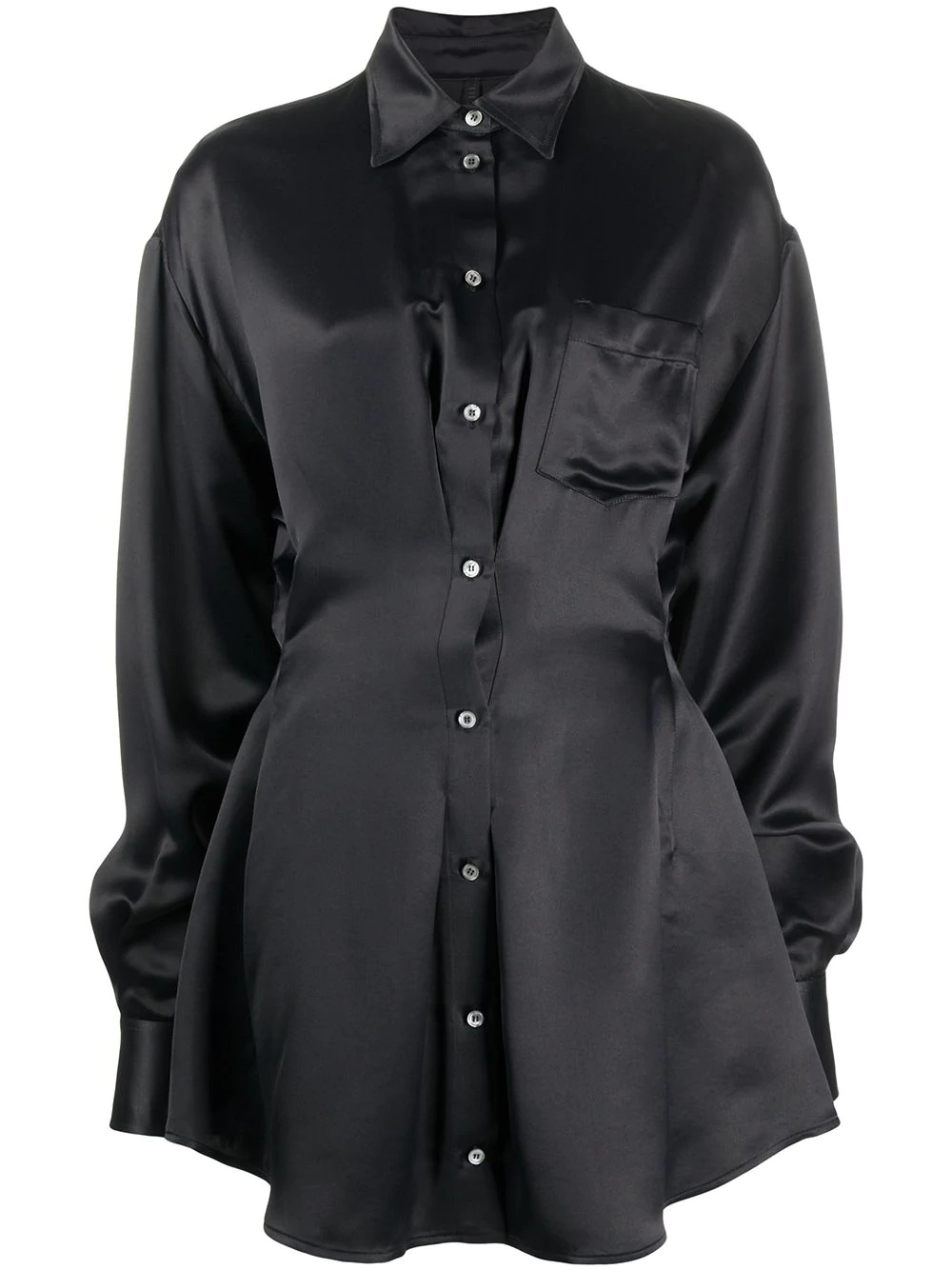 flared shirt dress - 1