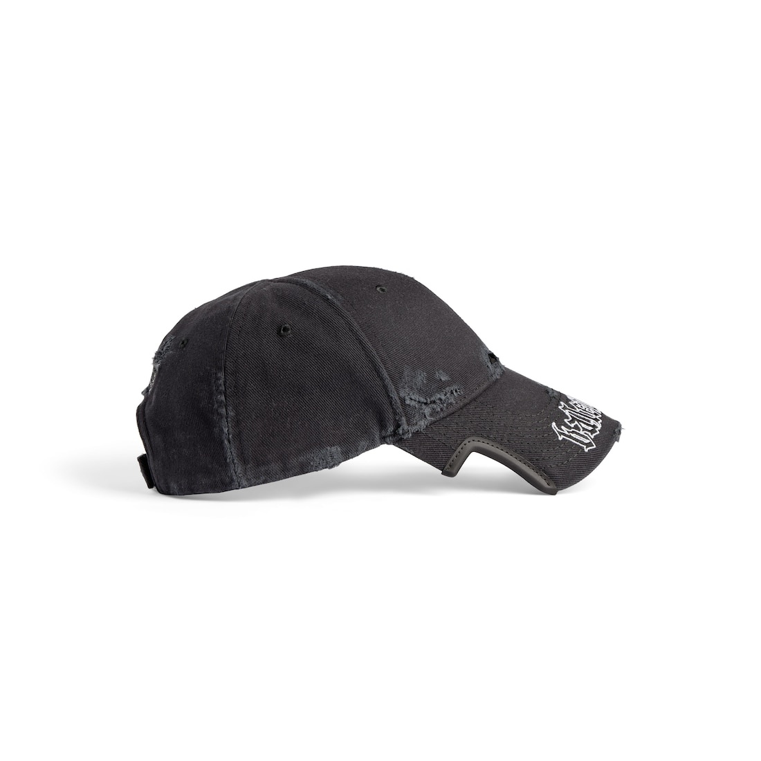 Blackletter Script Cap in Black Faded - 4