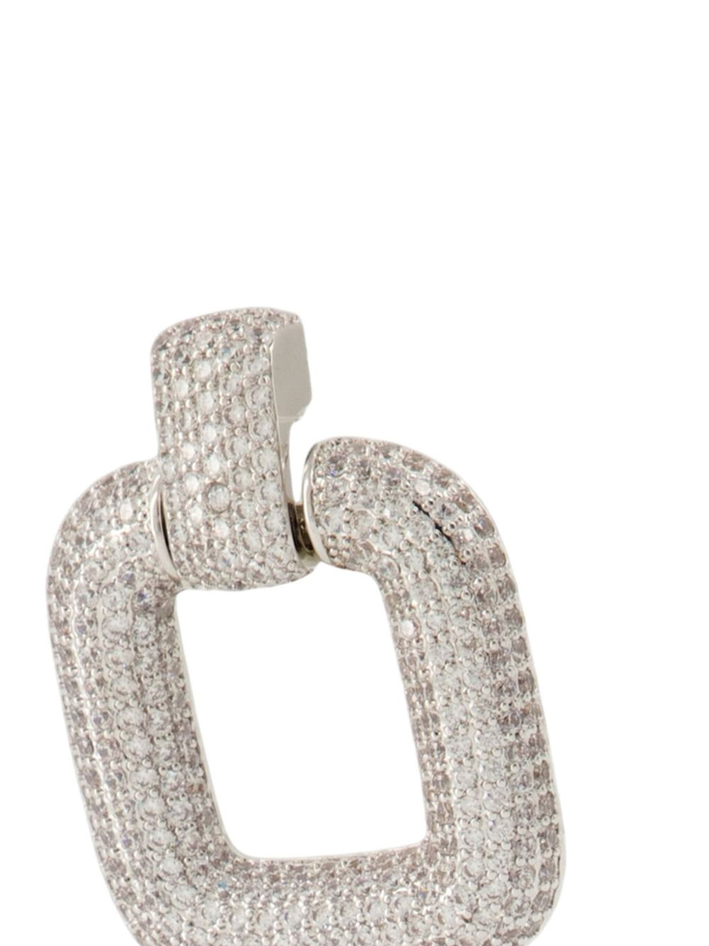 crystal square earrings - 4