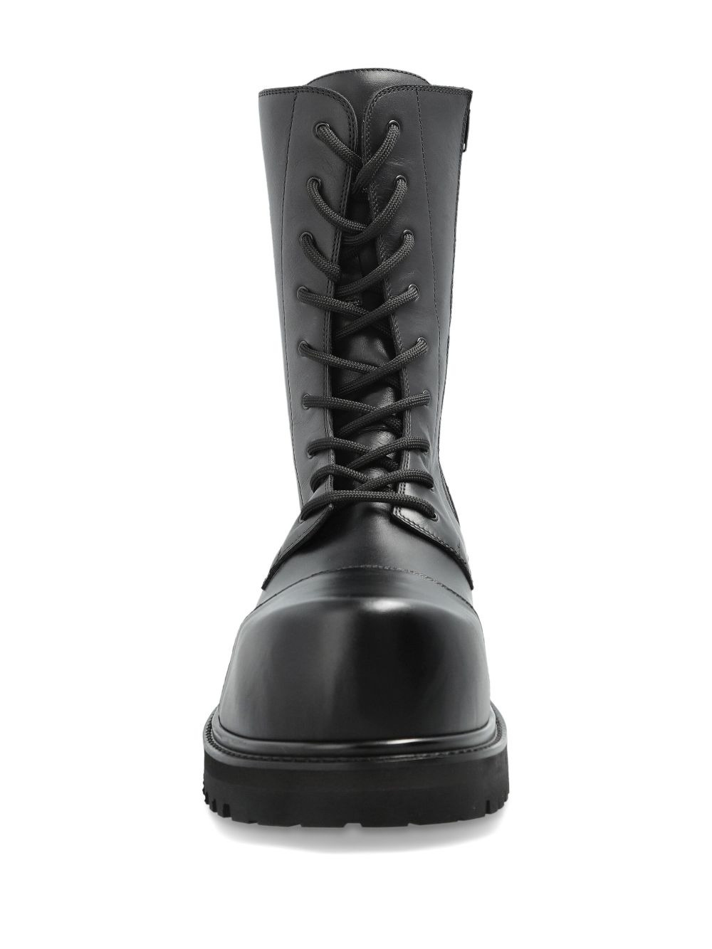 lace-up round-toe boots - 3
