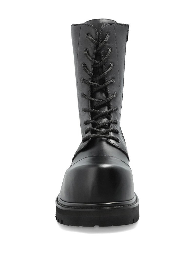lace-up round-toe boots 3