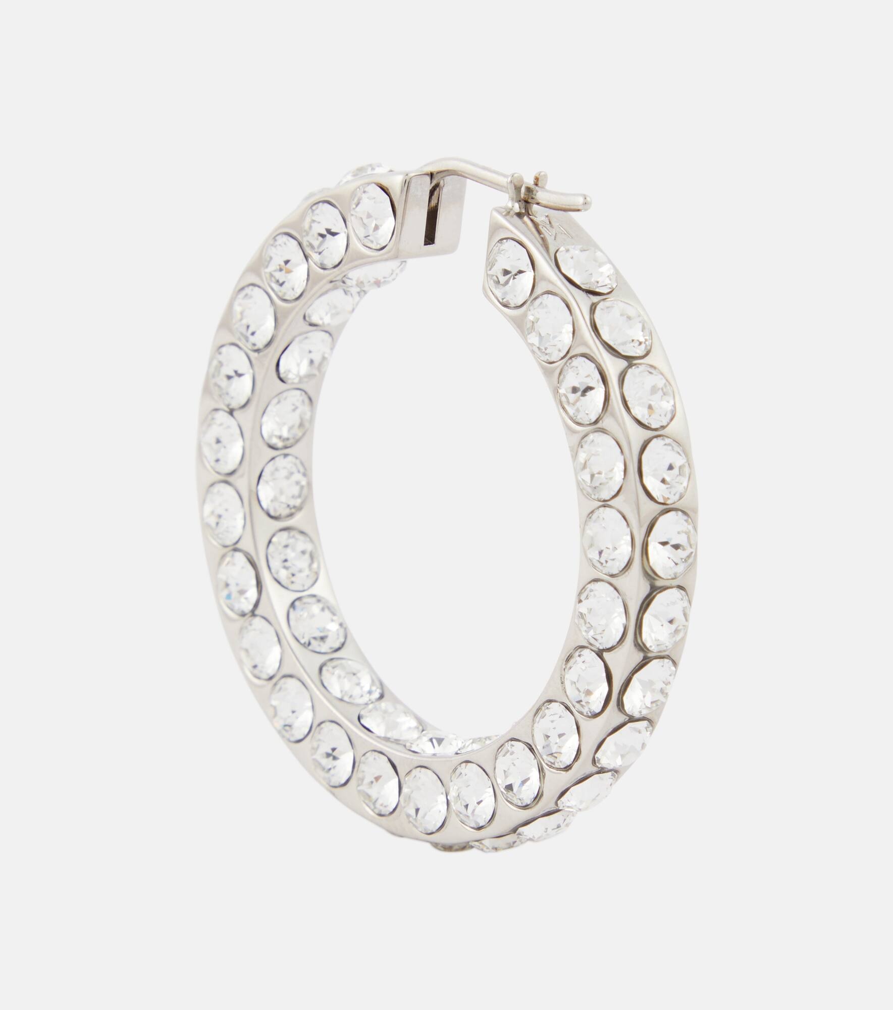 Jahleel large crystal-embellished hoop earrings - 5