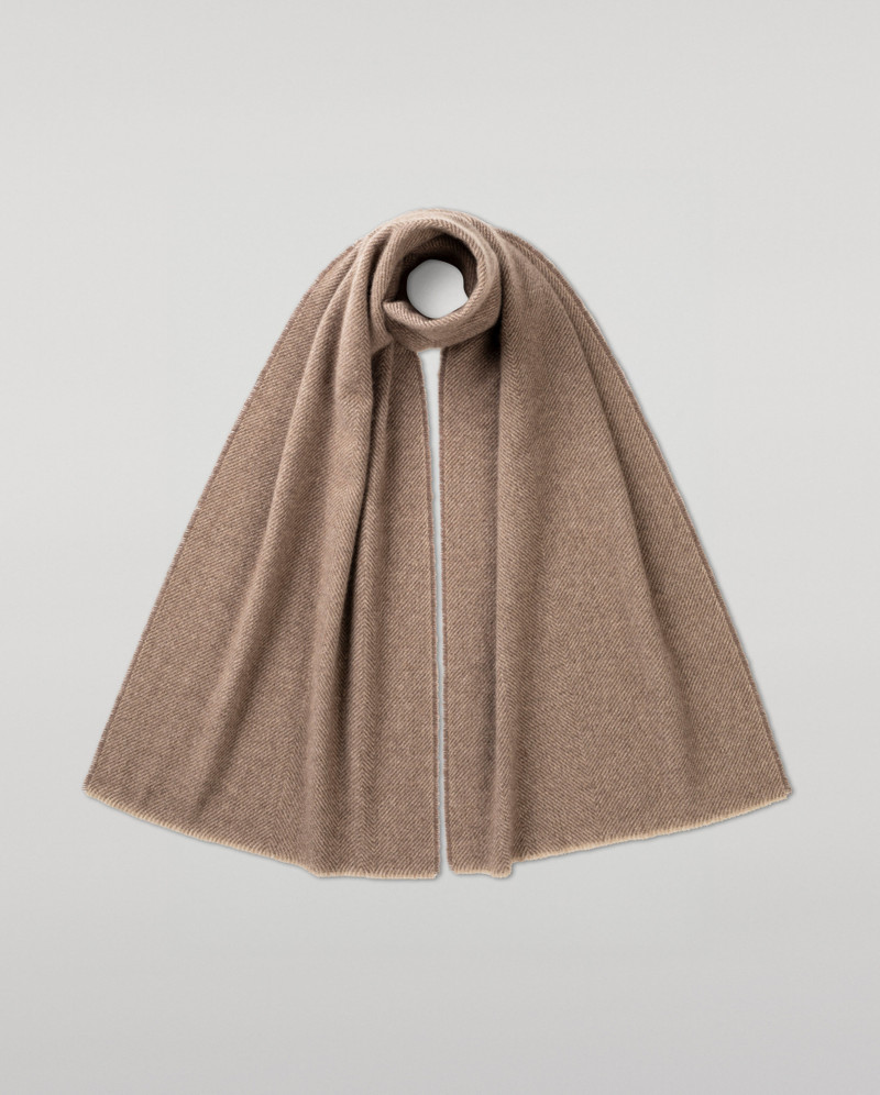 Mountain Twill Natural Cashmere Scarf 1