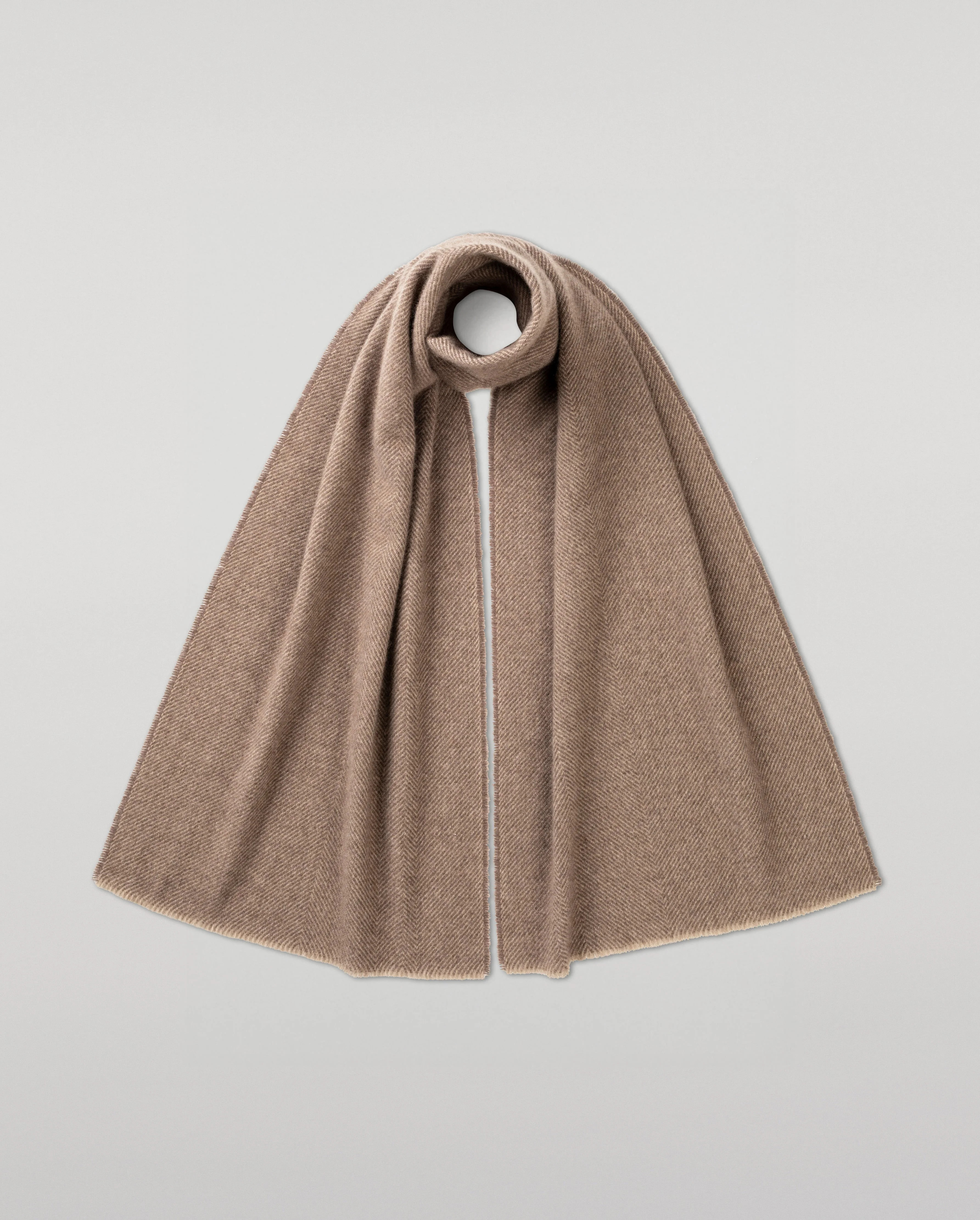Mountain Twill Natural Cashmere Scarf - 1
