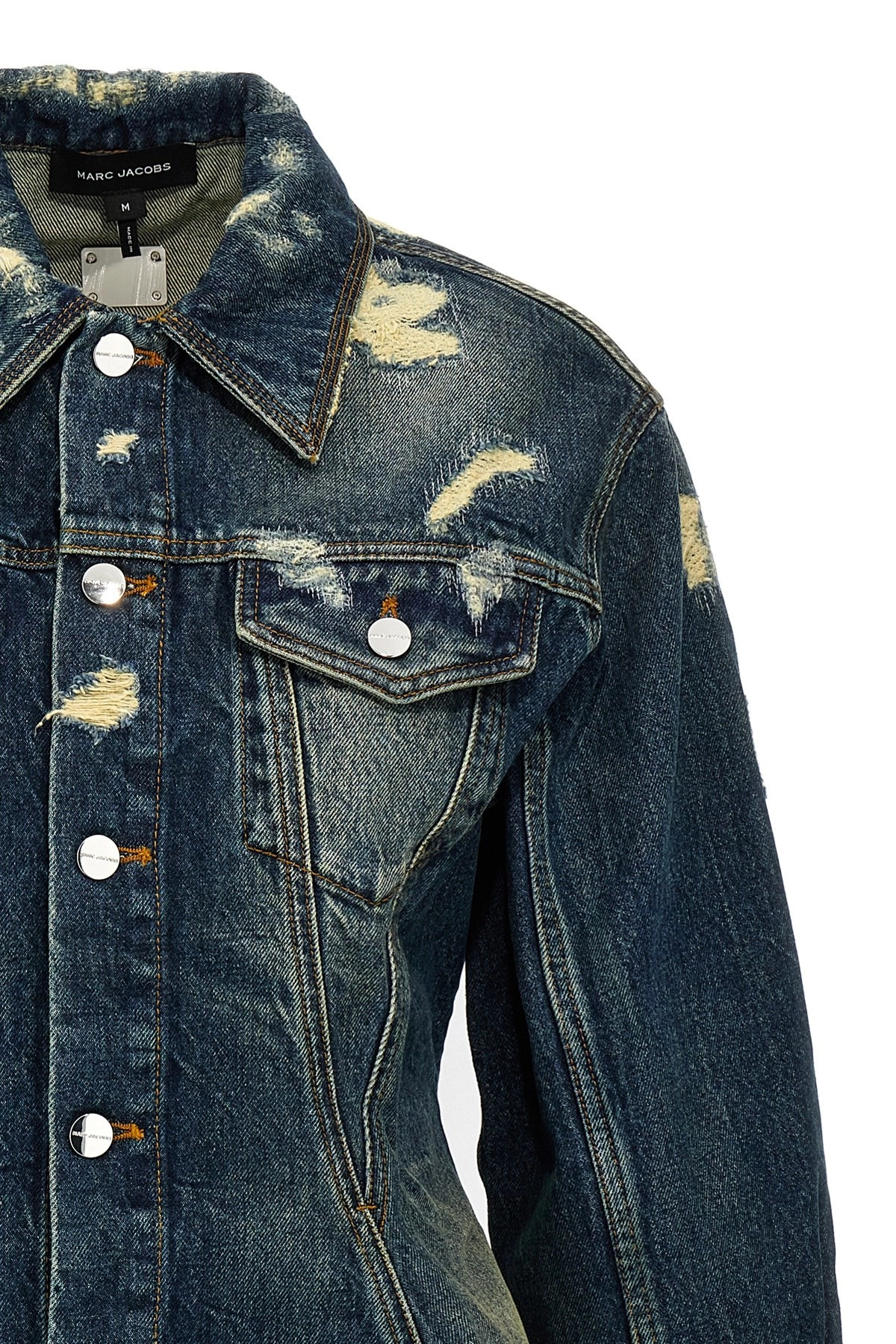 'The Rip And Repair Fluted Denim Jacket' jacket - 4