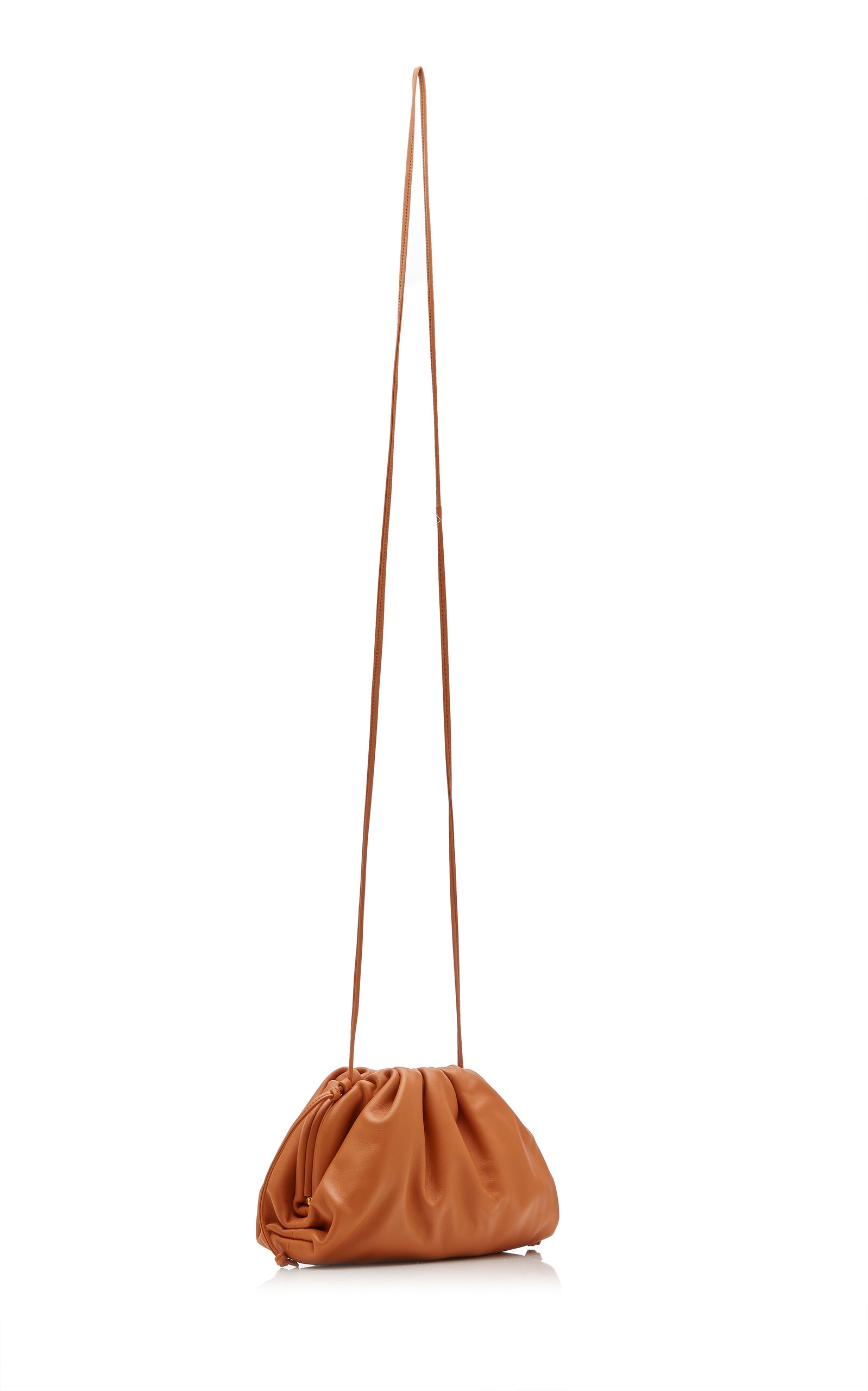 The Mini Pouch Leather Clutch tan - 4