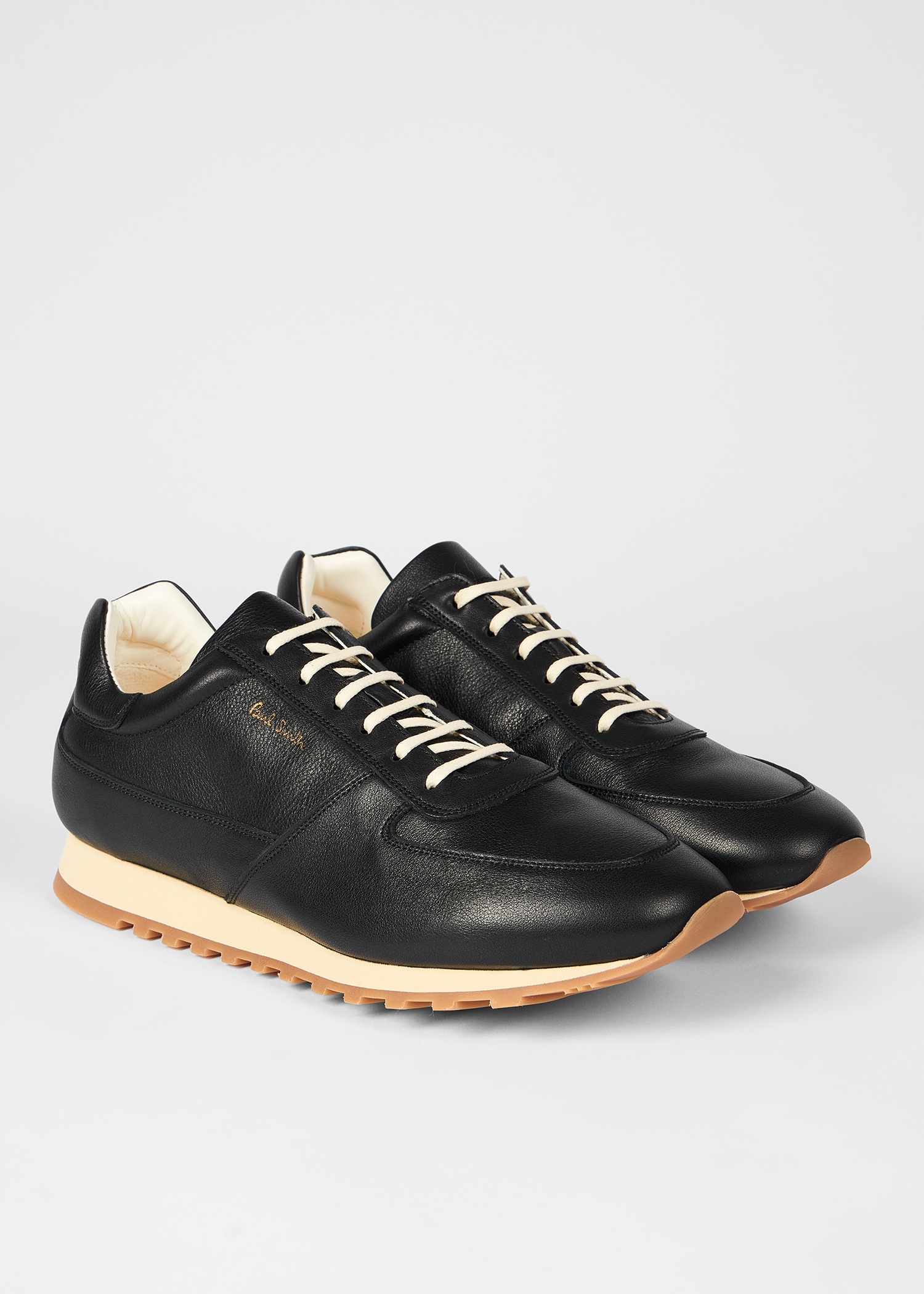 Black Leather 'Velo' Trainers - 2