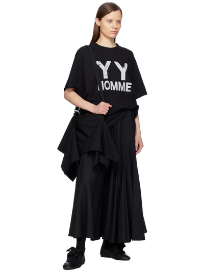 Yohji Yamamoto Black Printed T-Shirt outlook