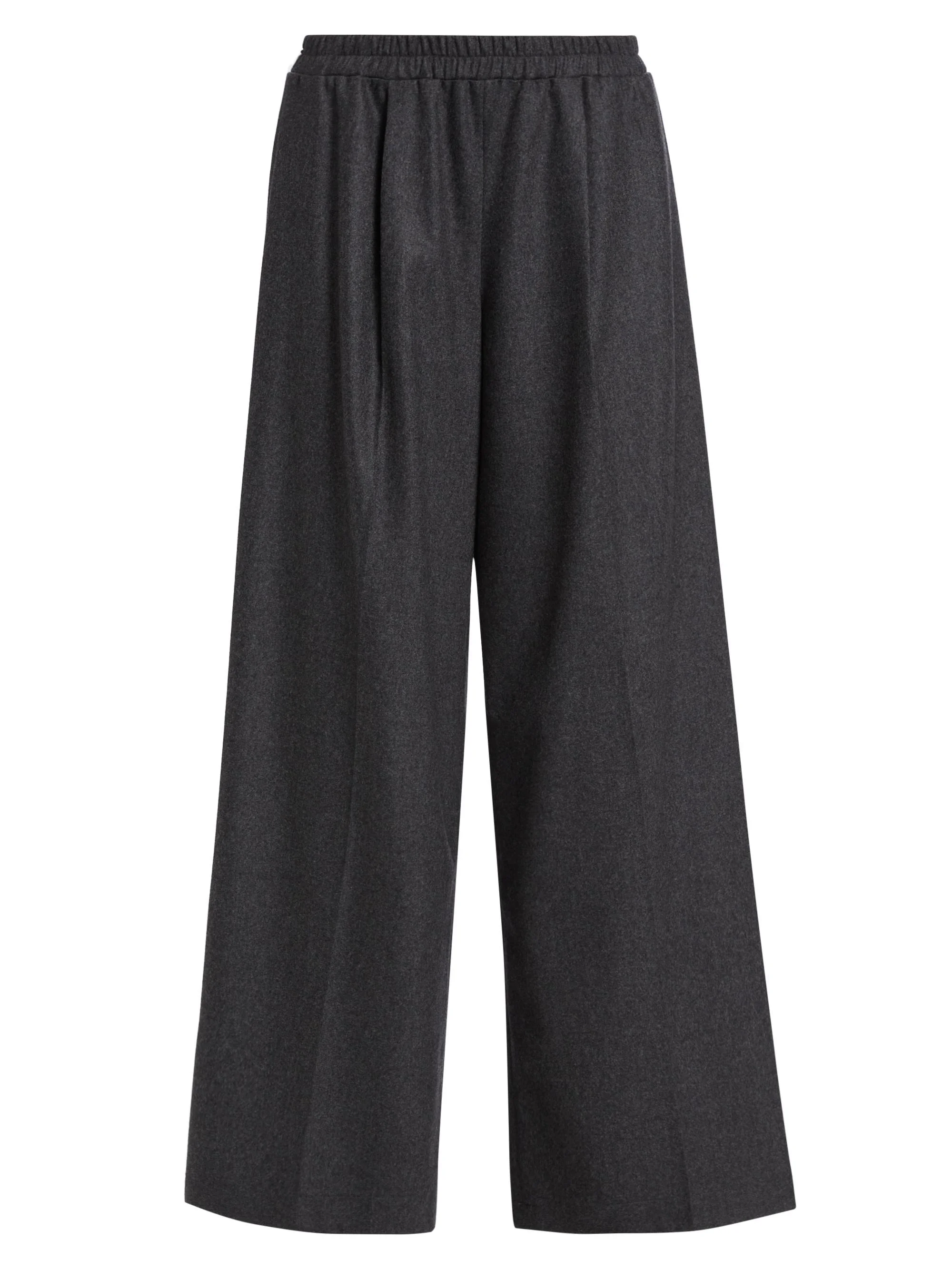 Women's Eva Wool-Blend Wide-Leg Pants - Charcoal - 1