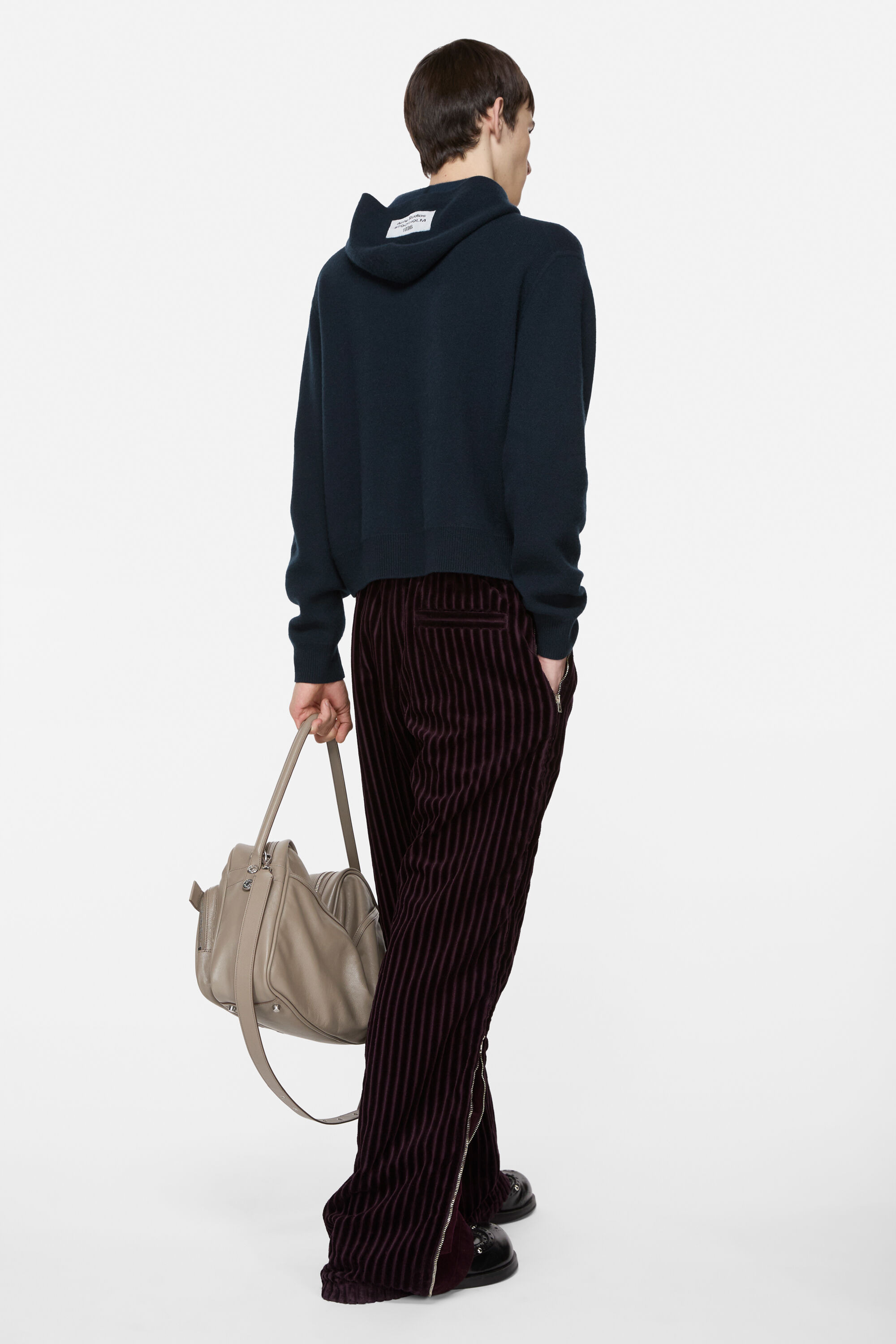 Cashmere hooded sweater - Ink blue - 3