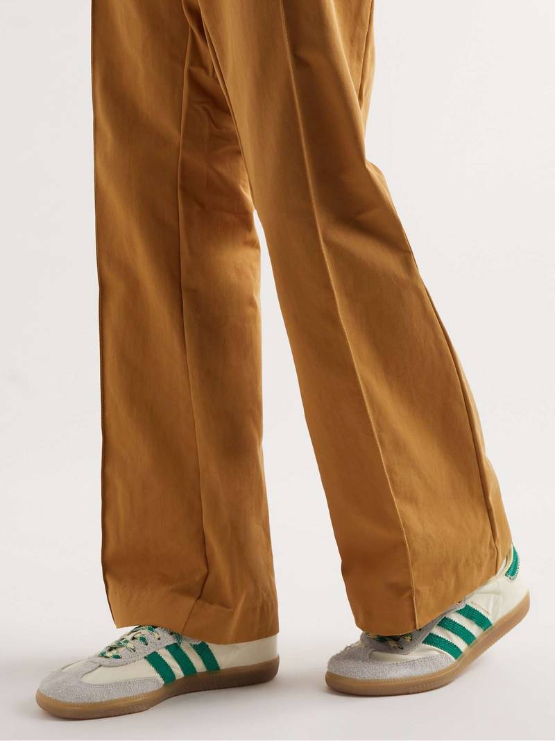 adidas + Wales Bonner Samba Shell, Suede and Lizard-Effect Leather Sneakers outlook