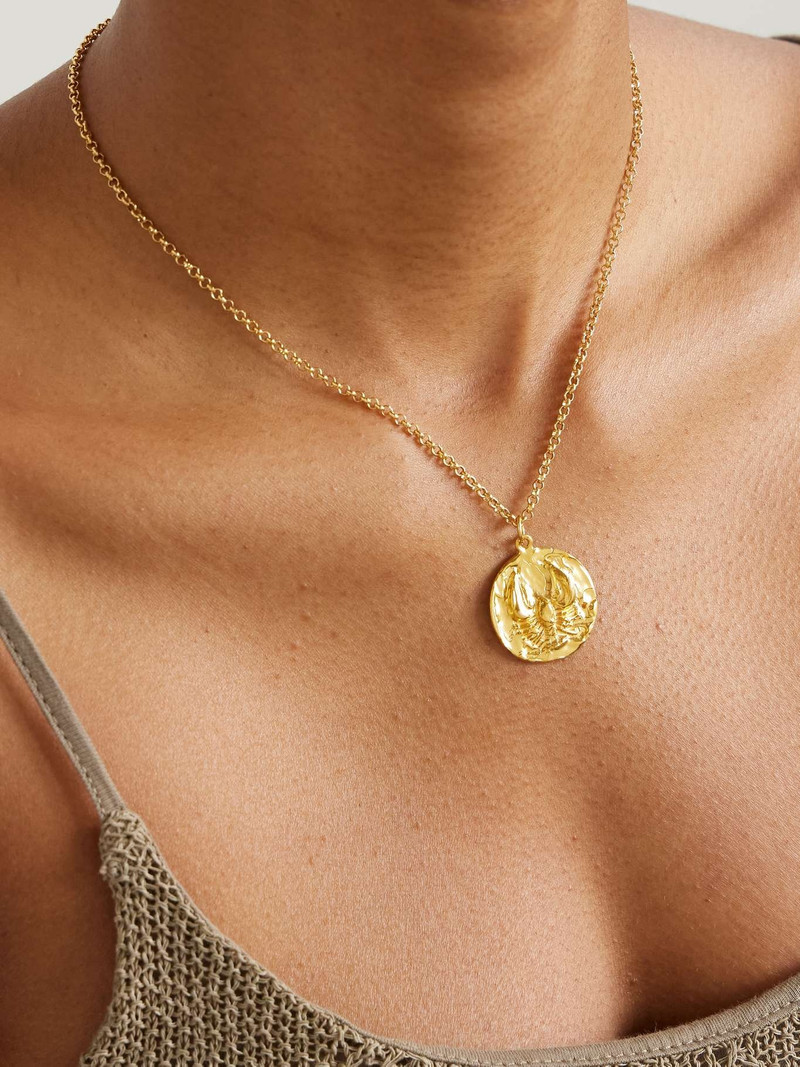 ALIGHIERI The Reader Of The Sea recycled gold-plated necklace Gold outlook