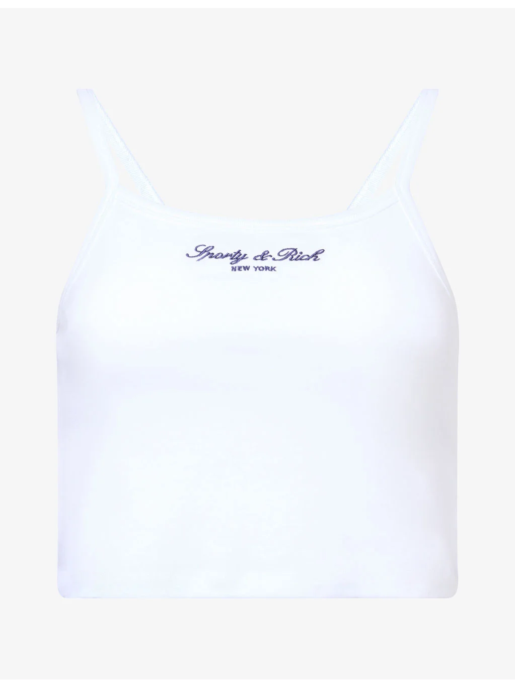 Signature NY Cropped Cotton Tank Top - 1