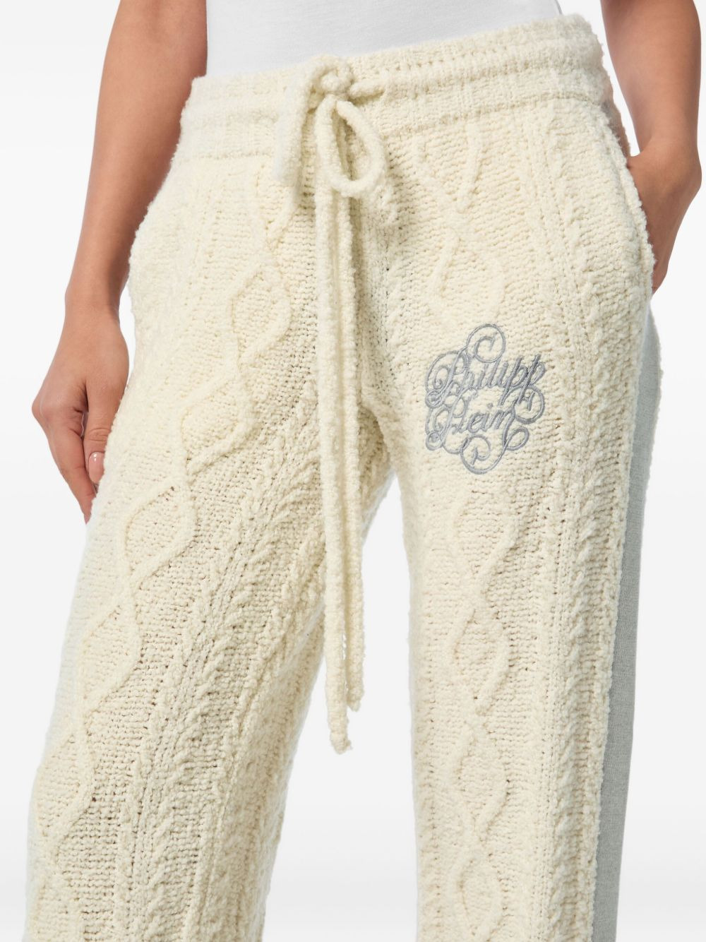 knitted straight-leg trousers - 5