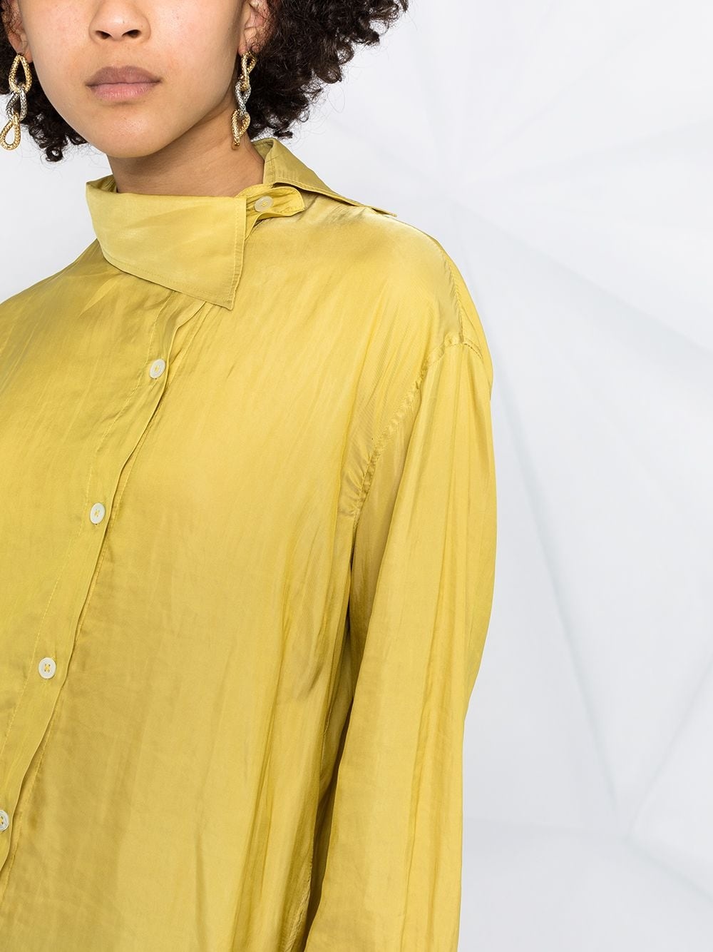 off-centre fastening shirt - 3