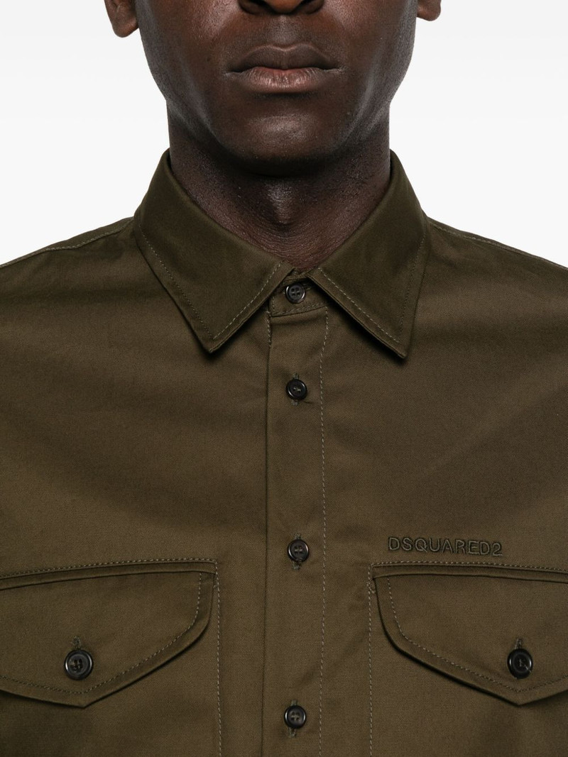 Utility double-pocket cotton shirt 5