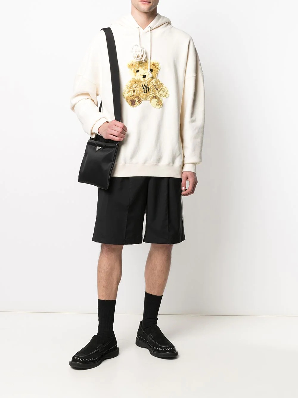 teddy bear patch hoodie - 2