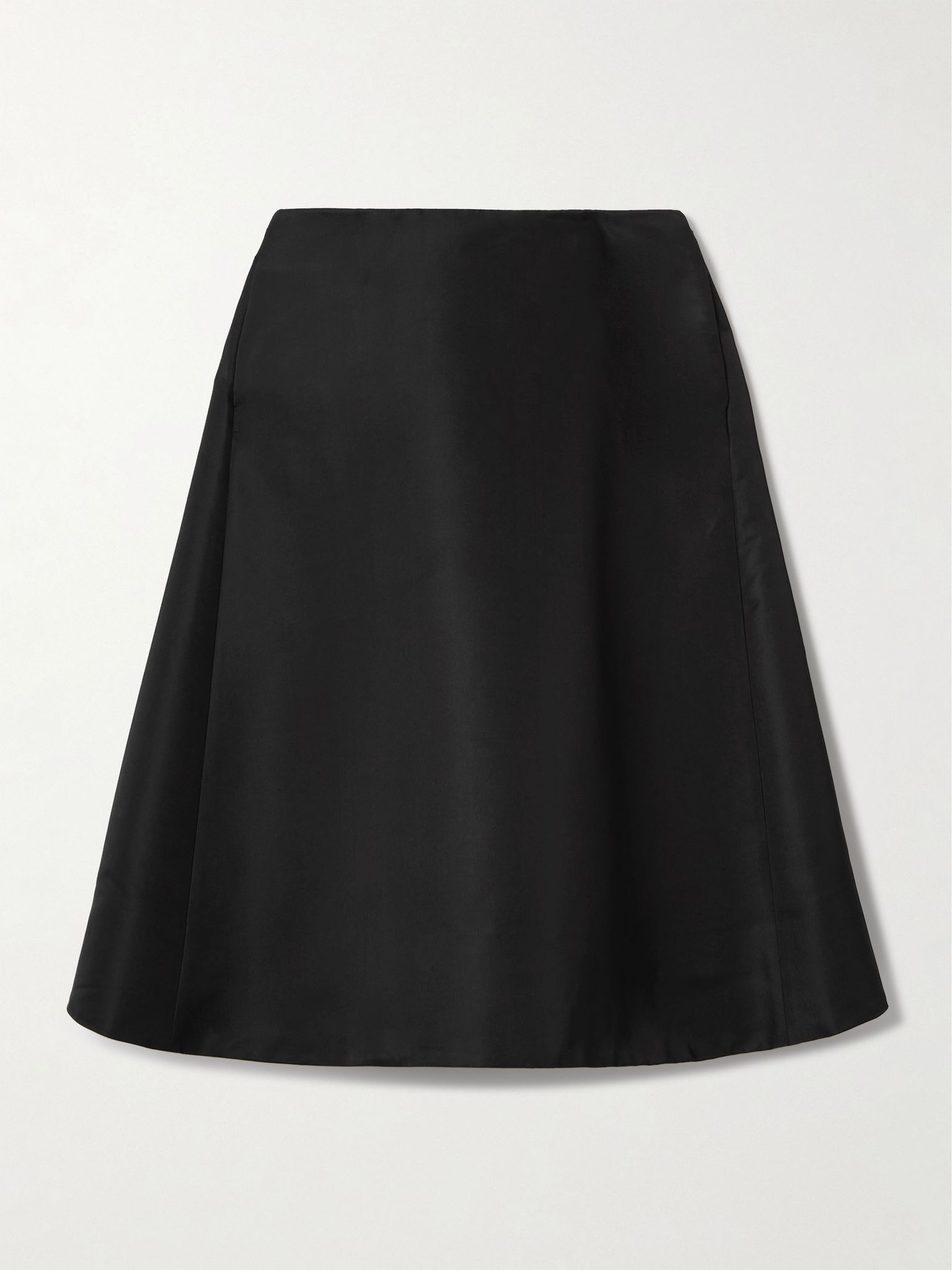 Satin midi skirt Black - 1