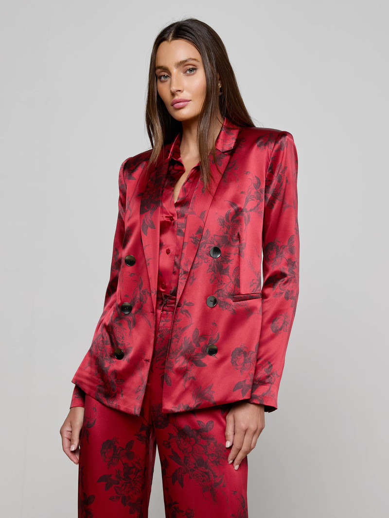 L'AGENCE Colin Silk Blazer outlook