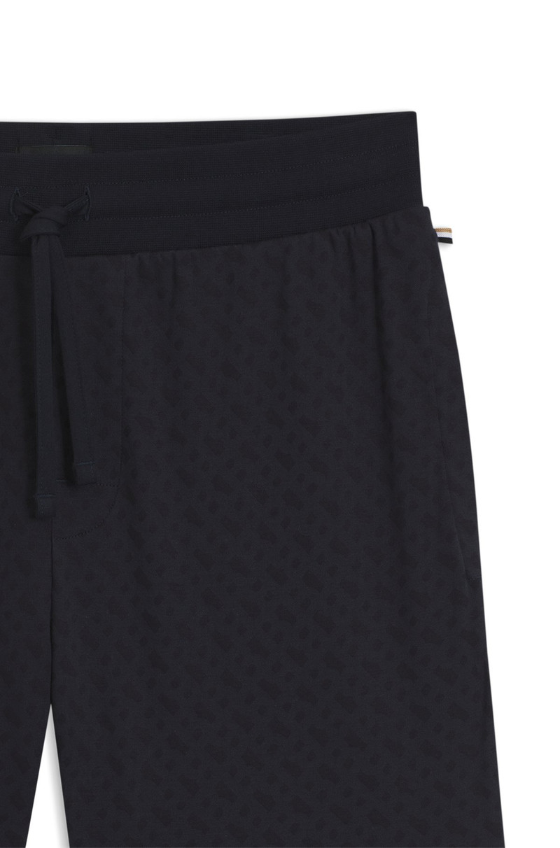 BOSS DRAWSTRING PAJAMA SHORTS IN COTTON WITH PRINTED BRANDING outlook