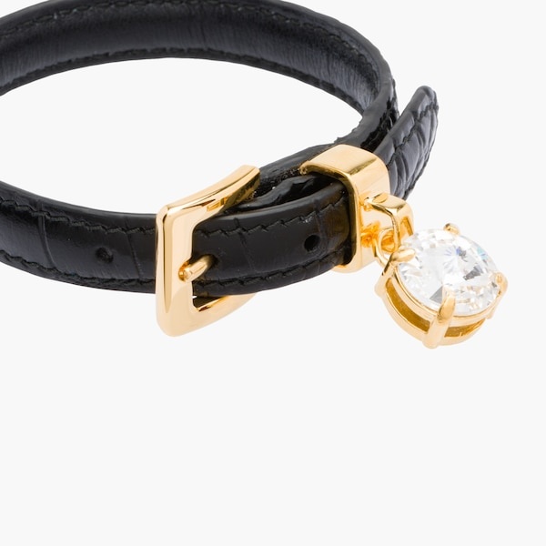 Croco-print leather bracelet - 6
