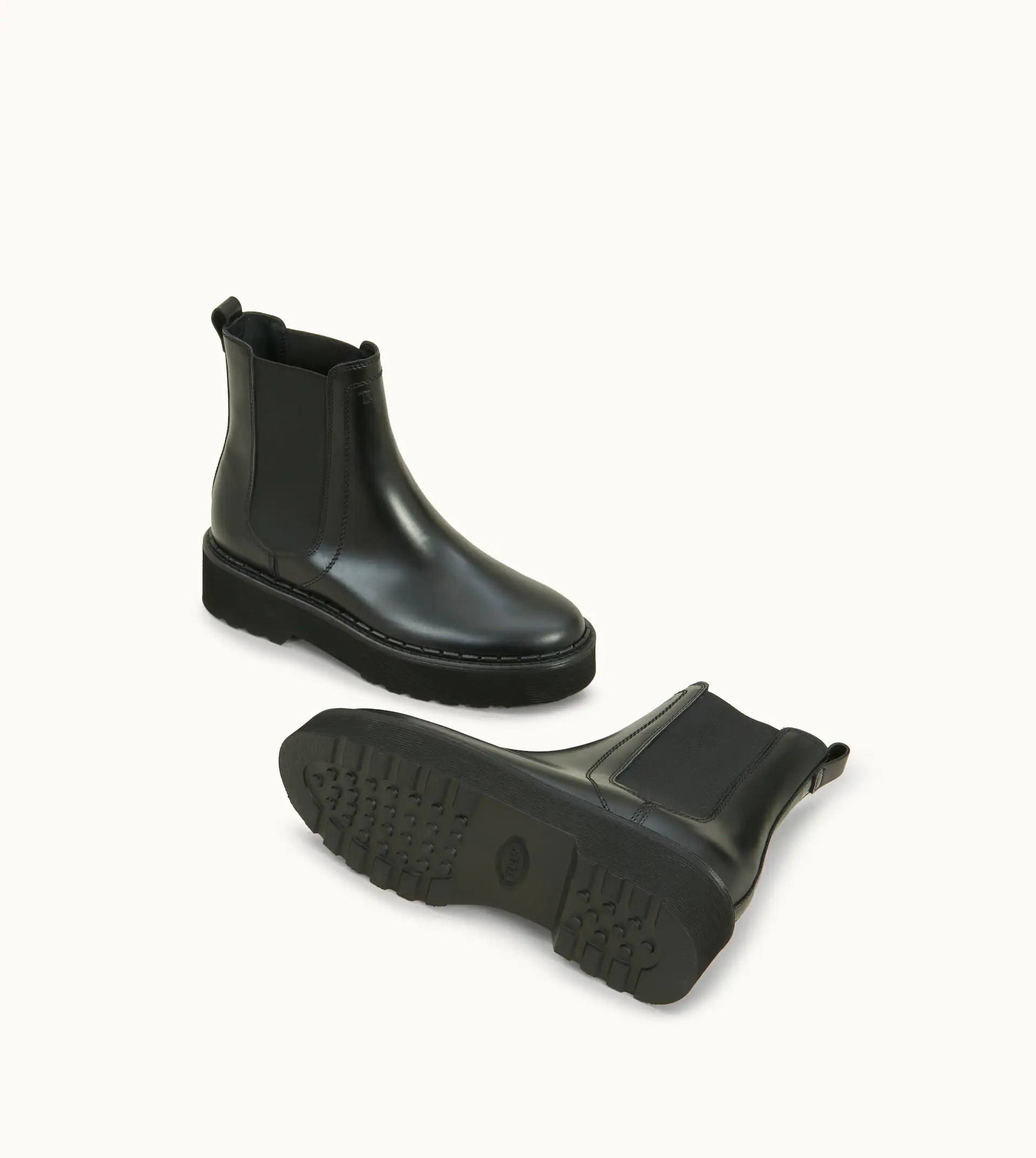 ANKLE BOOTS IN LEATHER - BLACK - 5