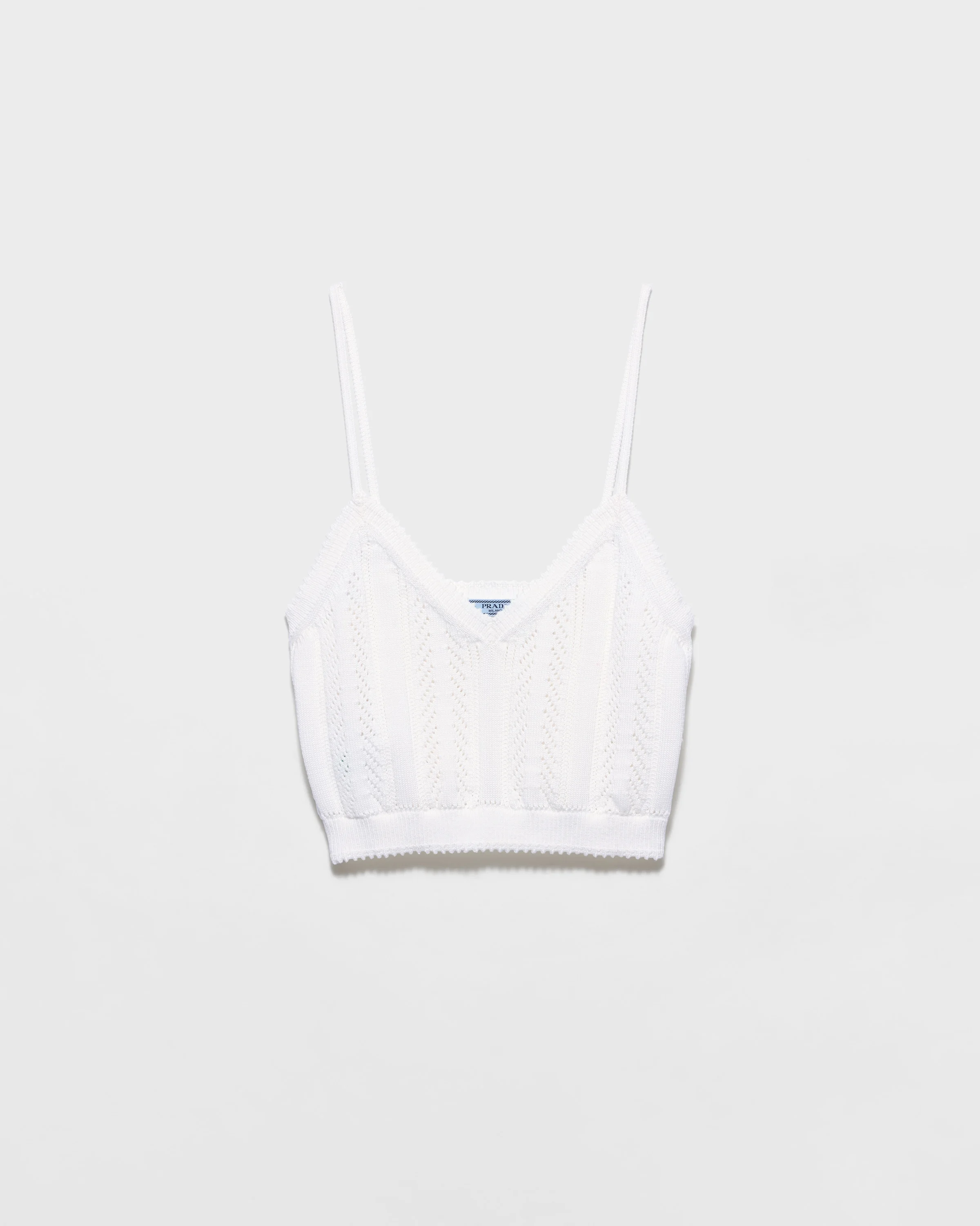 Openwork cotton crop top - 1
