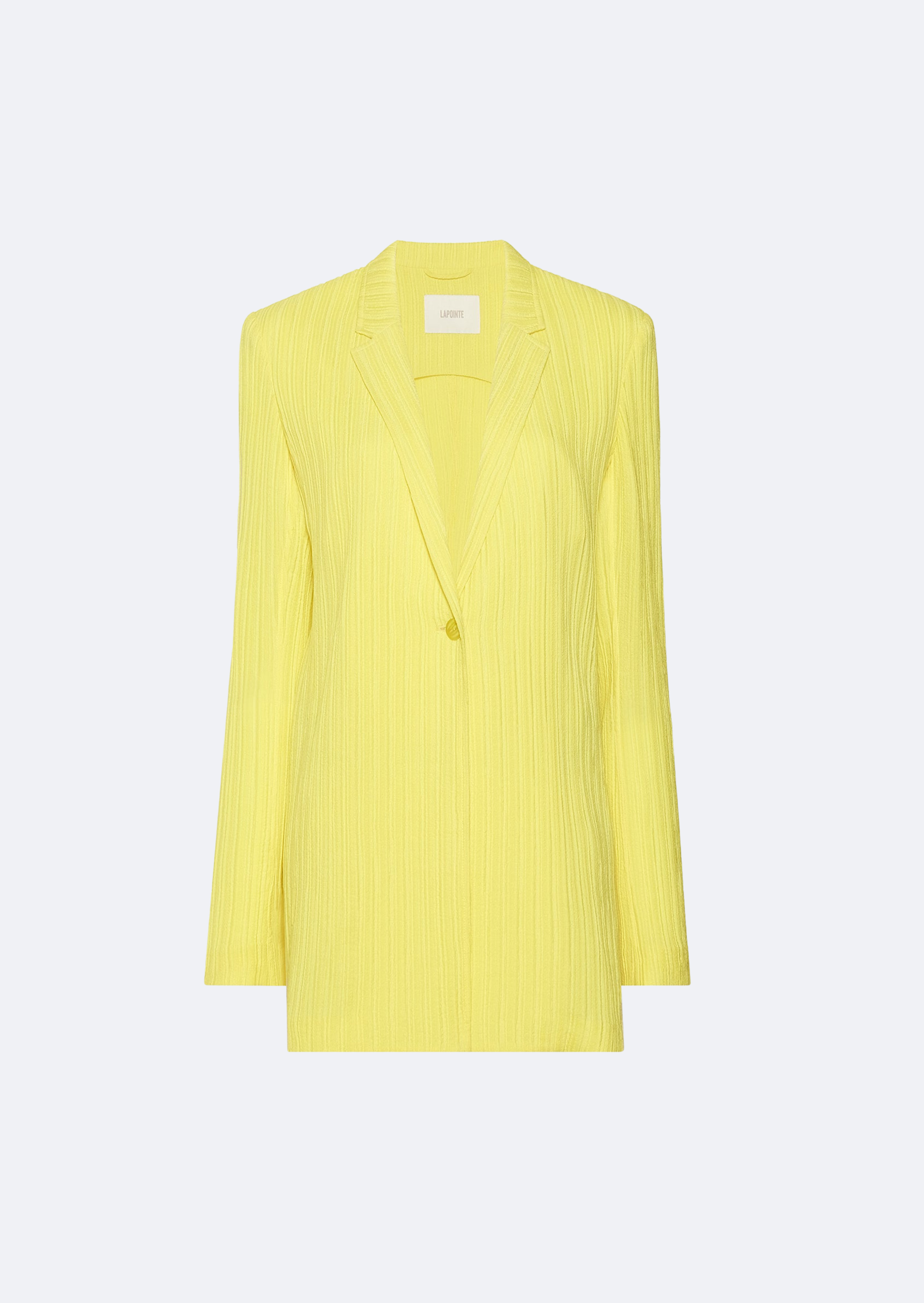 Textured Plisse Single Breasted Blazer - 1