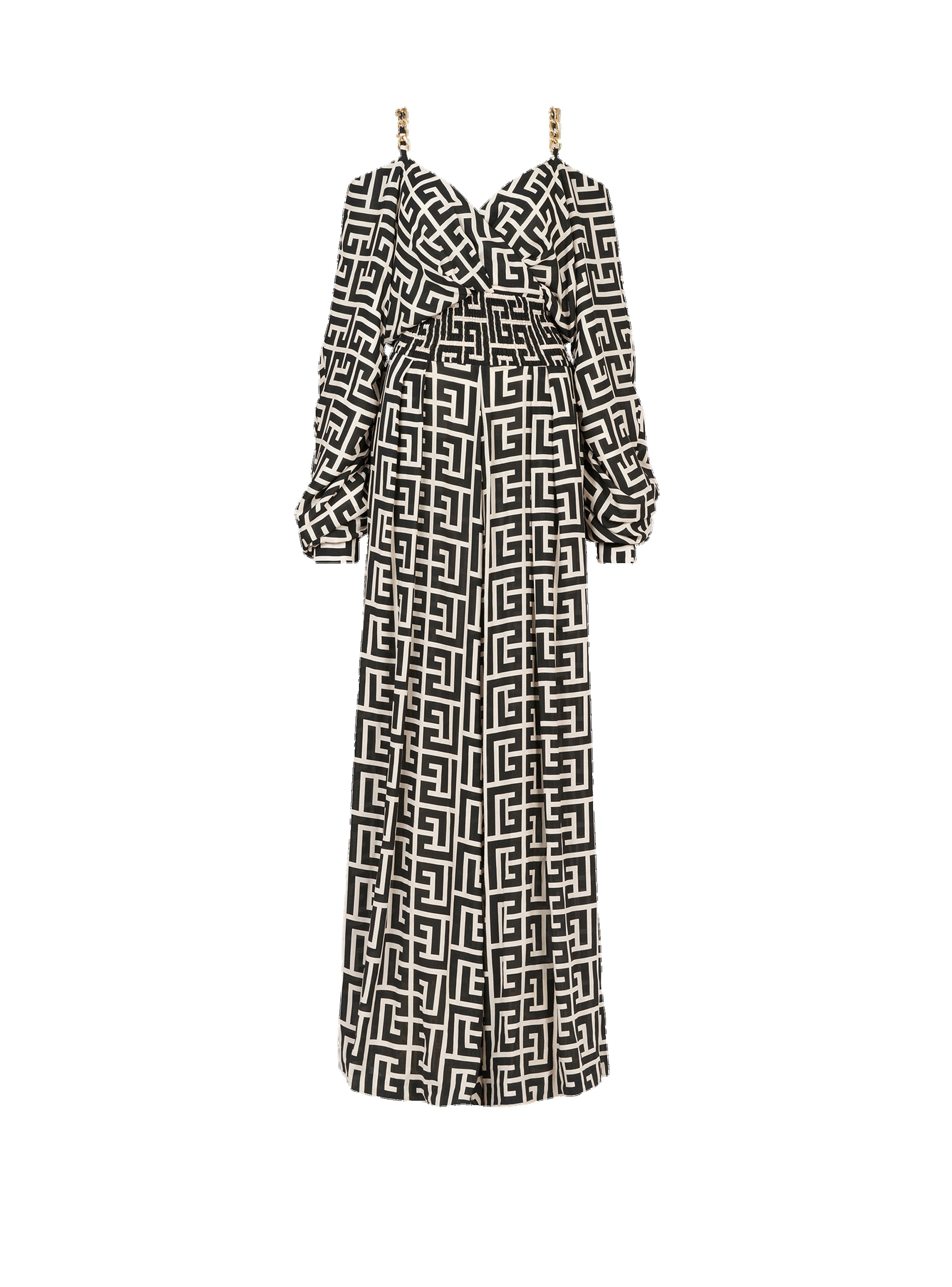 Balmain eco-designed monogram jumpsuit - 1