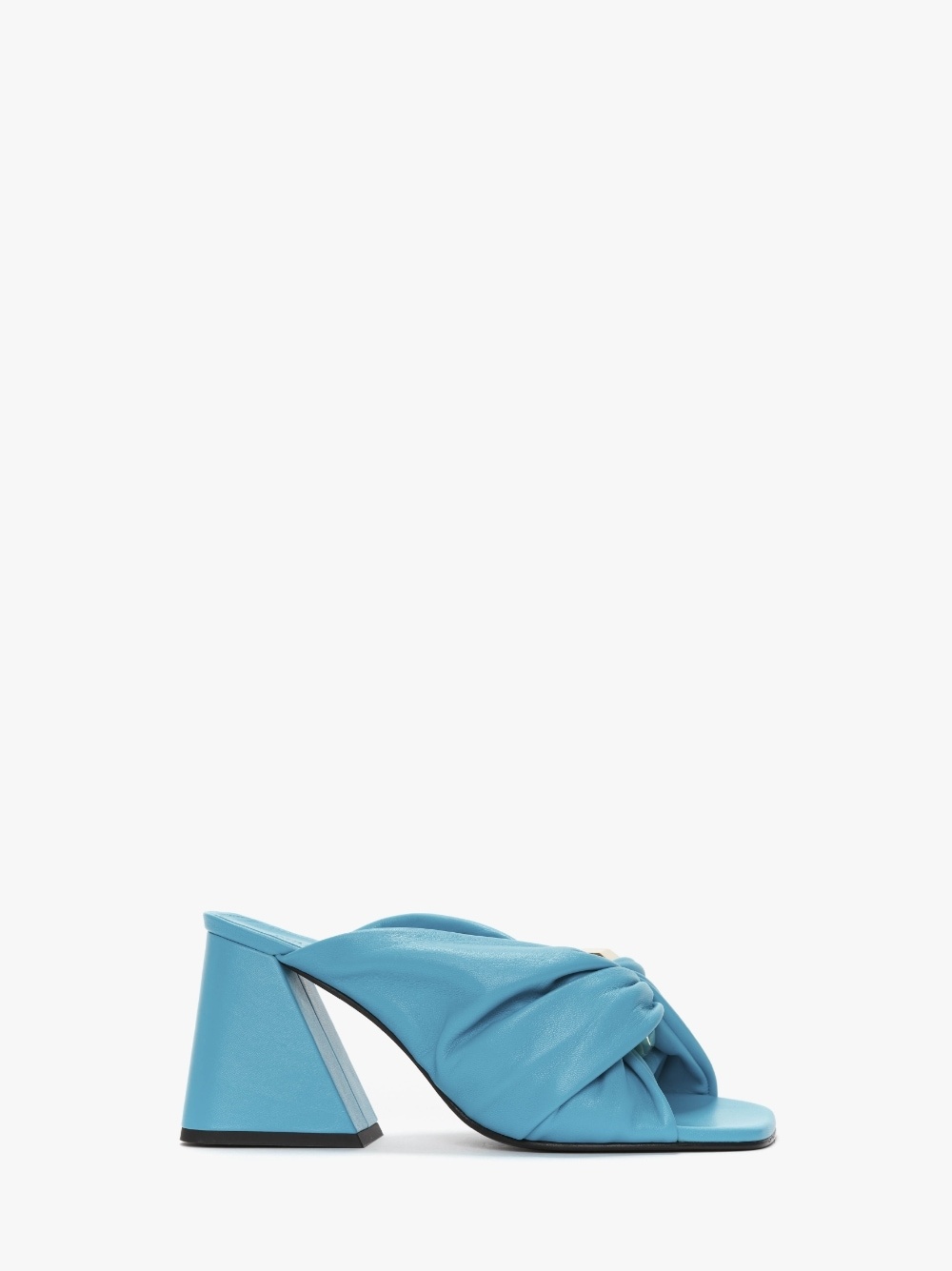 TWISTED CHAIN LEATHER MULES - 1