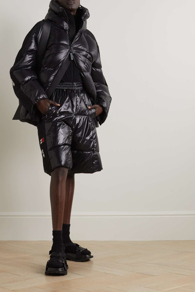 Moncler + adidas Originals quilted padded glossed-shell shorts outlook
