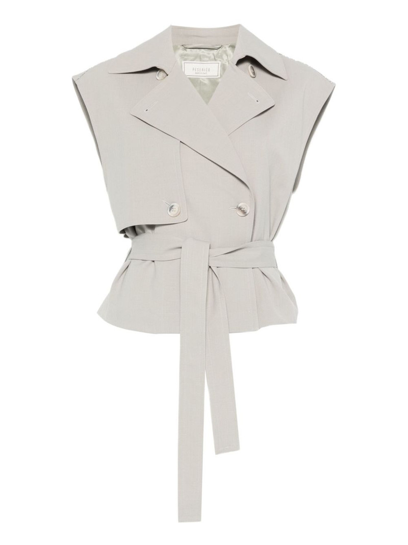 sleeveless double-breasted jacket 1