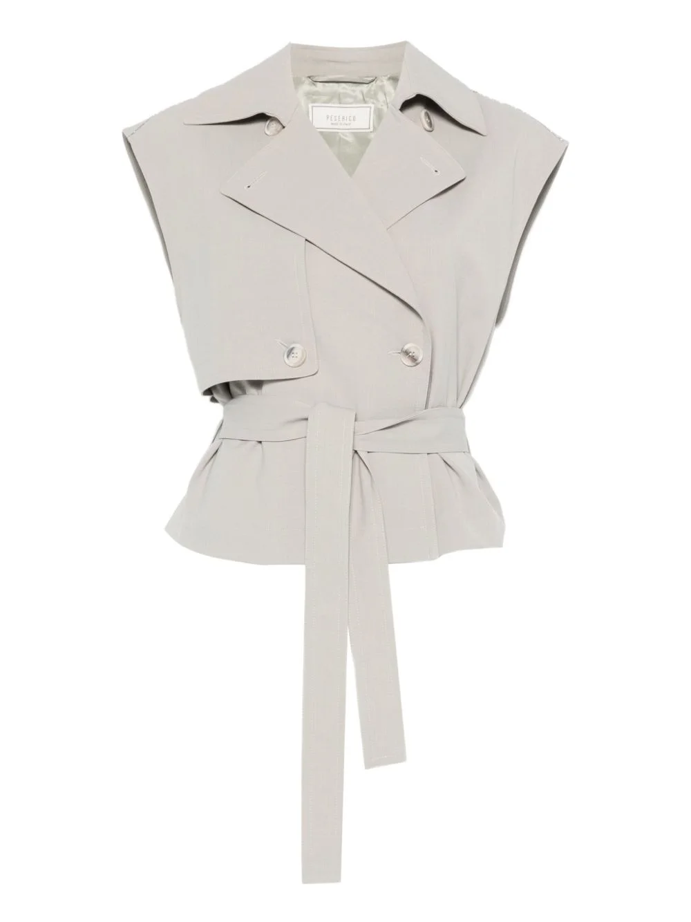 sleeveless double-breasted jacket - 1