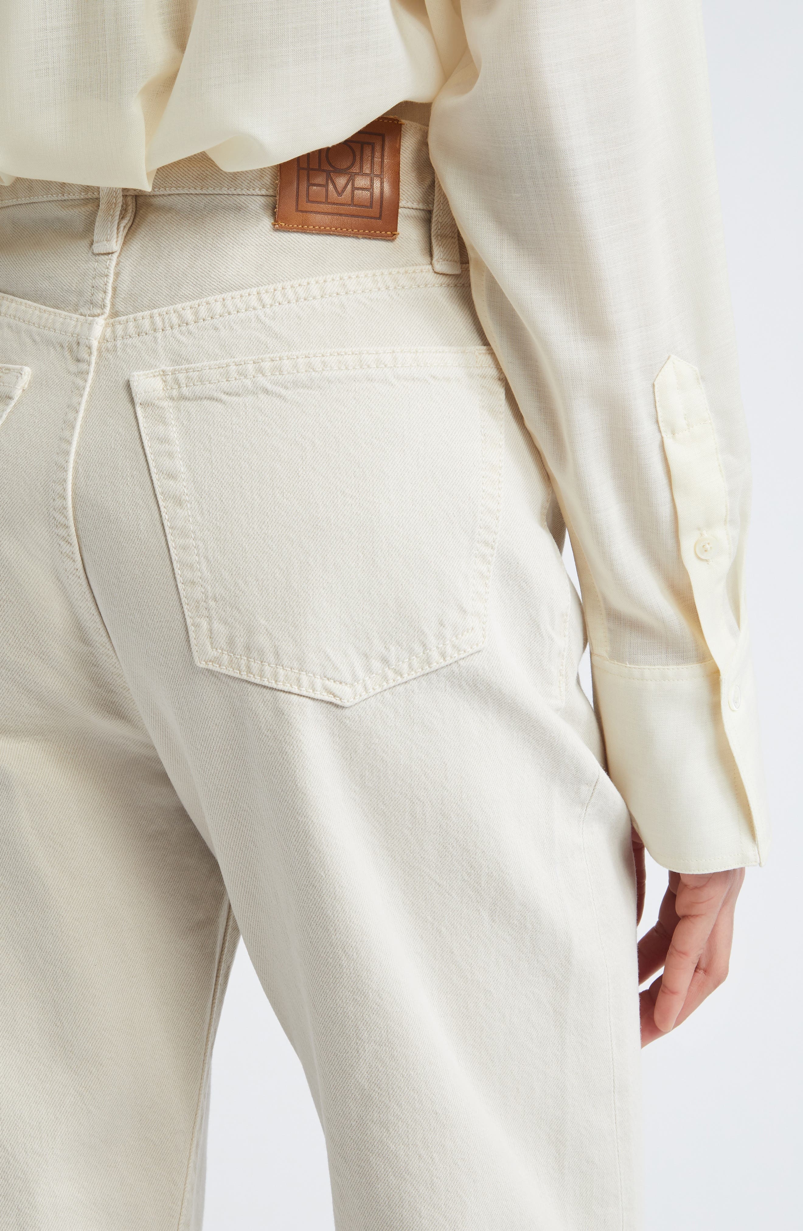 TOTEME Twisted Seam Denim Straight Leg Jeans in Smoke at Nordstrom - 5