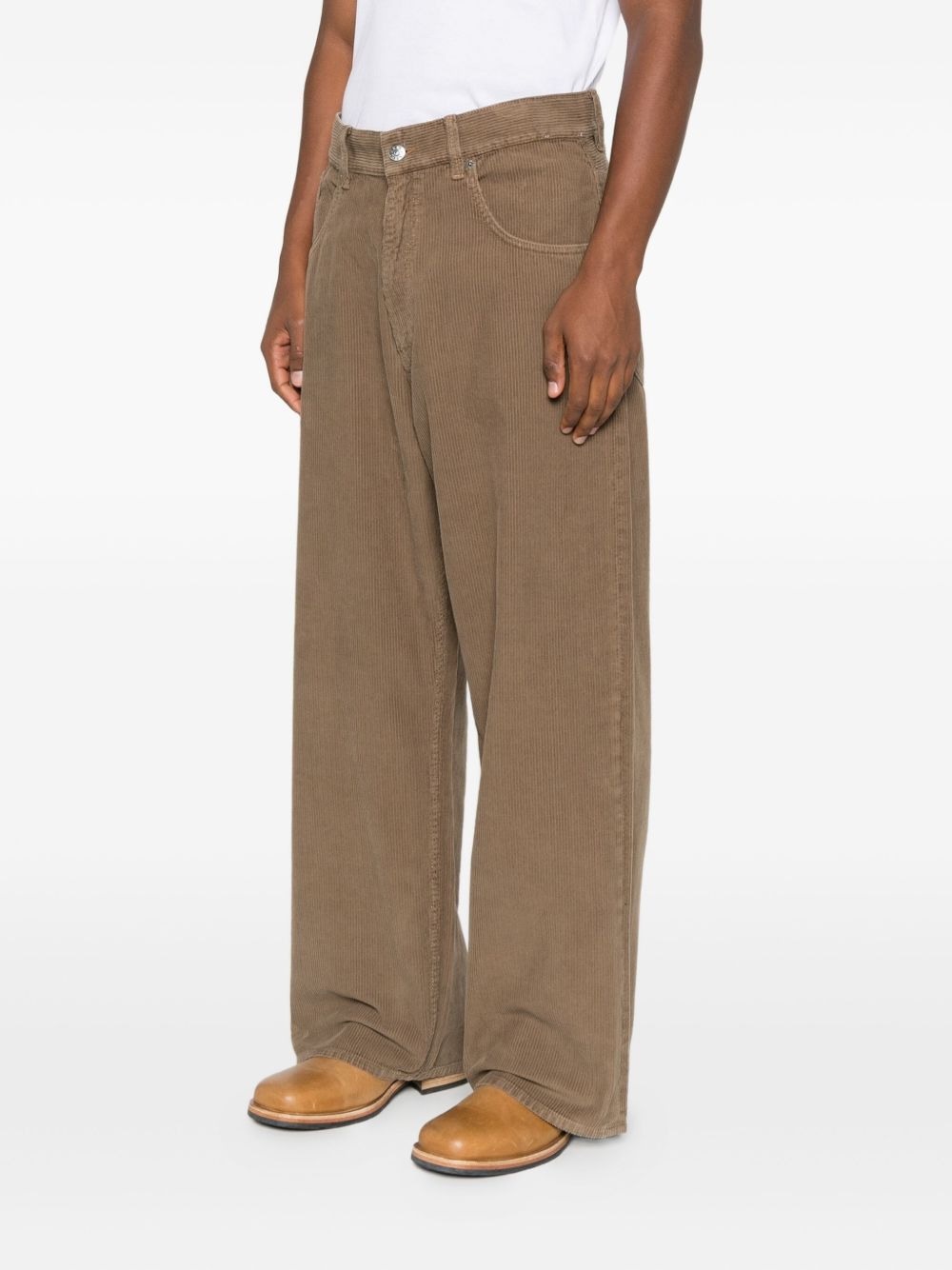 corduroy wide-leg jeans - 3