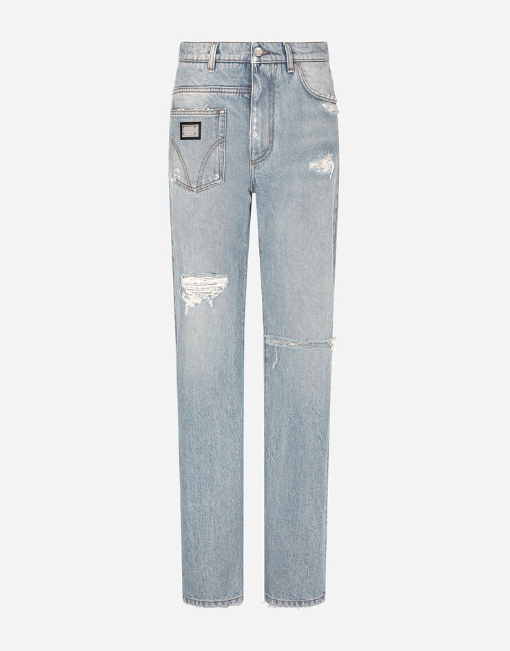Patchwork denim jeans - 1