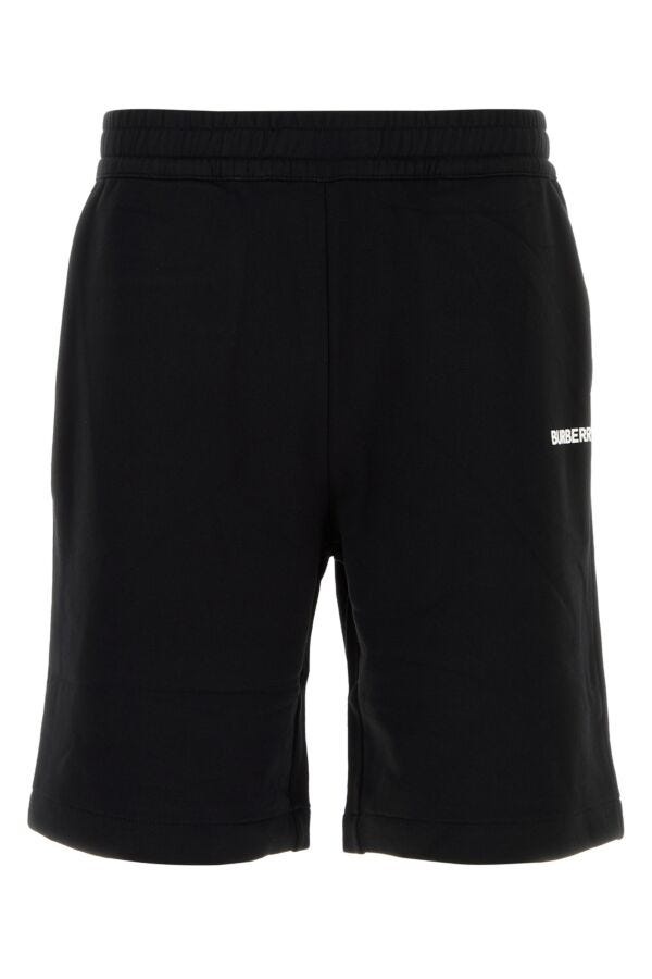 Burberry Man Black Cotton Bermuda Shorts - 1