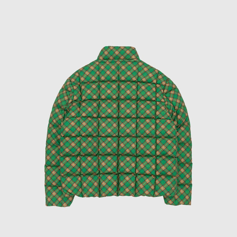 ERL QUILTED GREEN PLAID PUFFER JACKET outlook