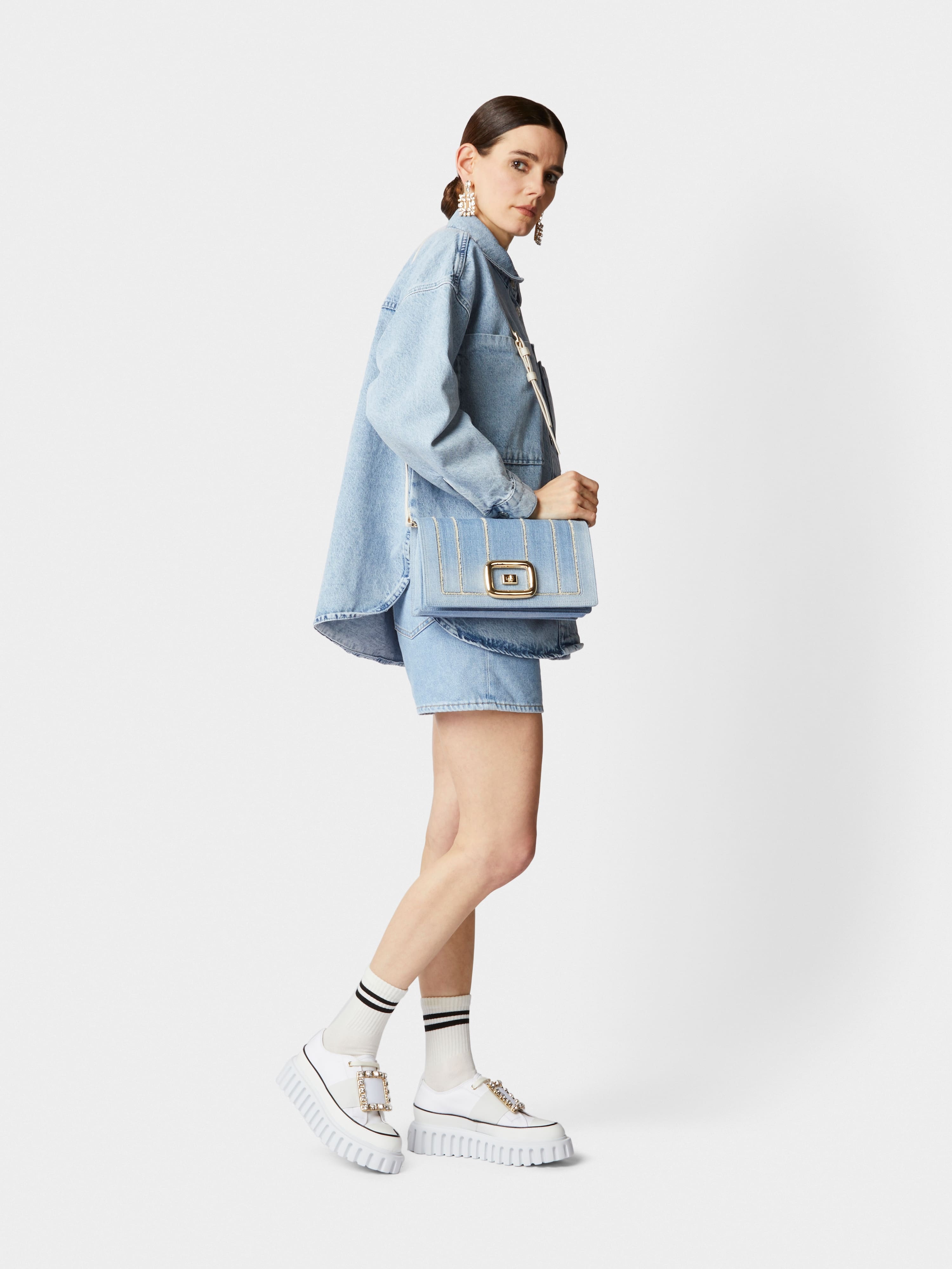 Viv' Choc Summertime Denim Chain Bag - 9