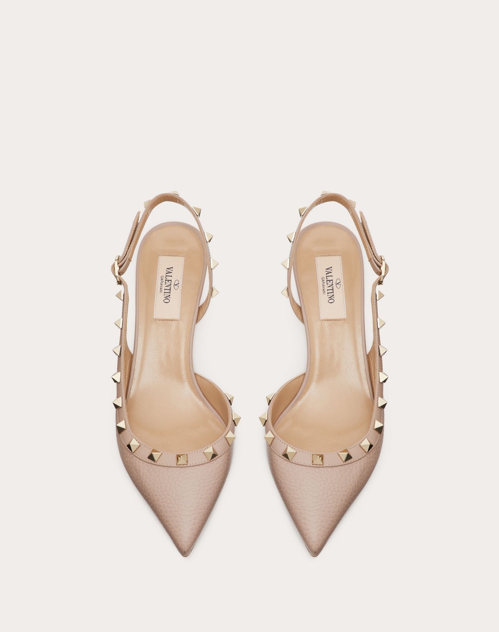 Rockstud Grainy Leather Slingback Pump 50 mm - 4