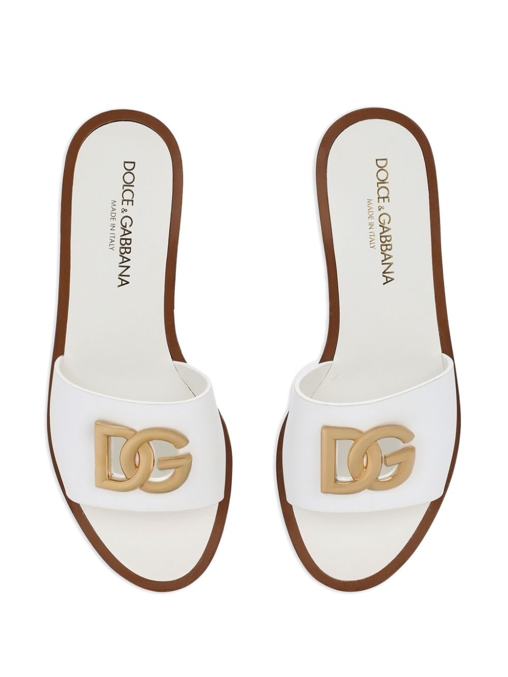 DG-logo leather sandals - 4
