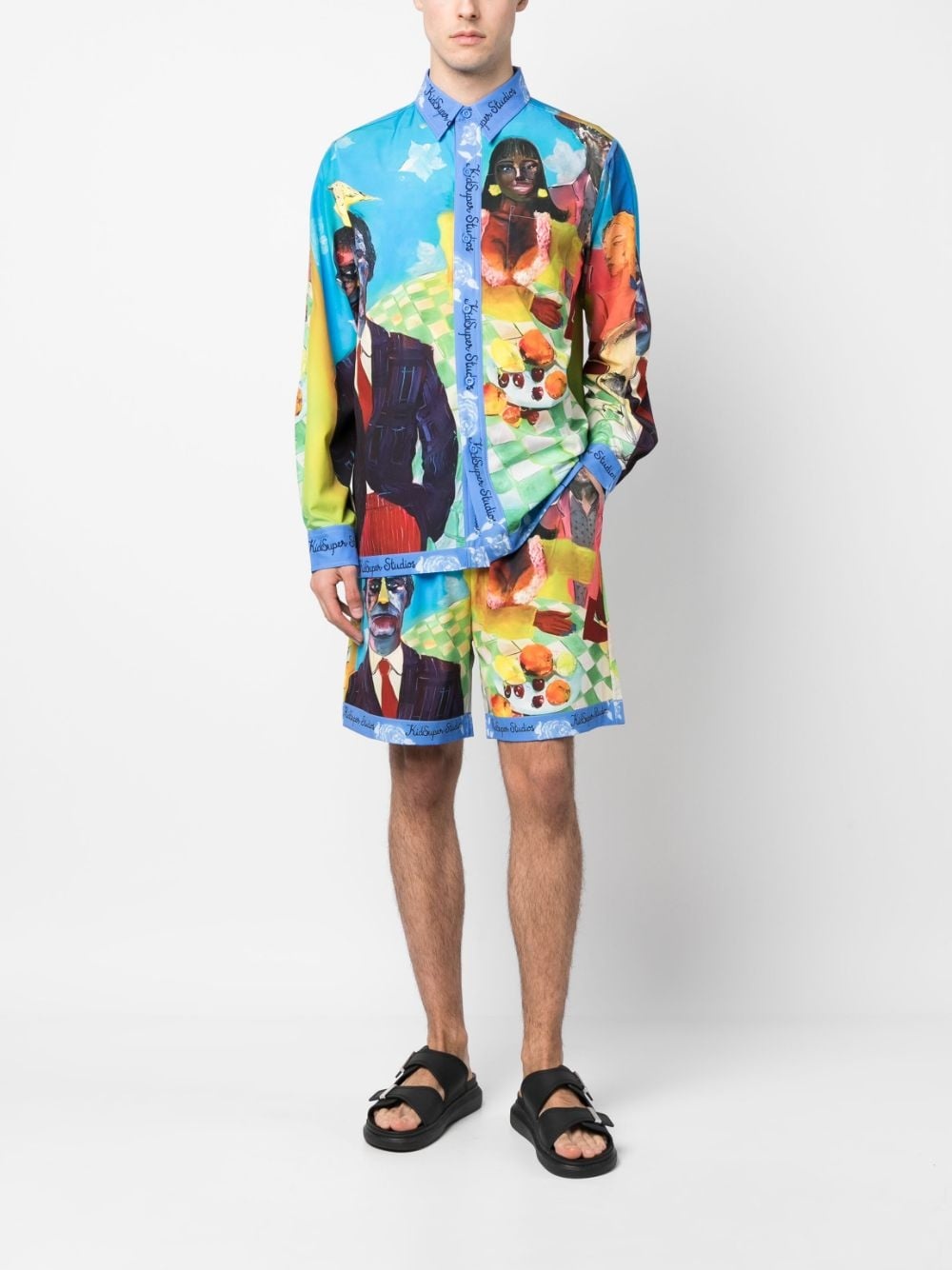 graphic-print shorts - 2