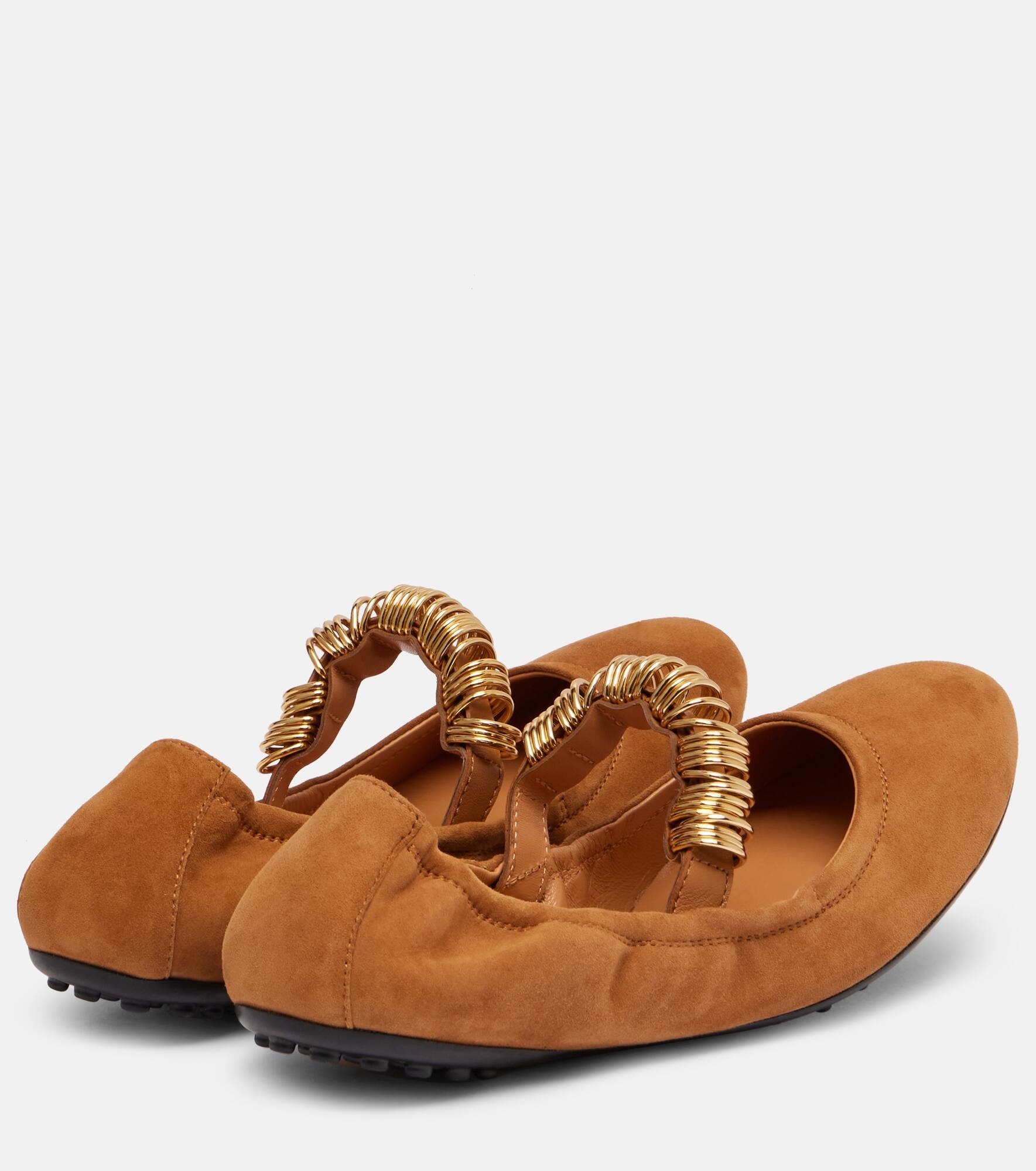 Dee embellished suede Mary Jane flats - 2