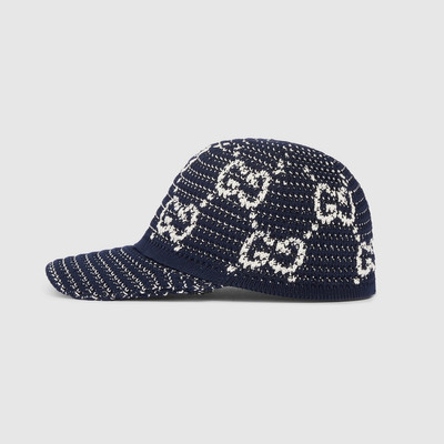 GUCCI GG crochet cotton baseball hat outlook