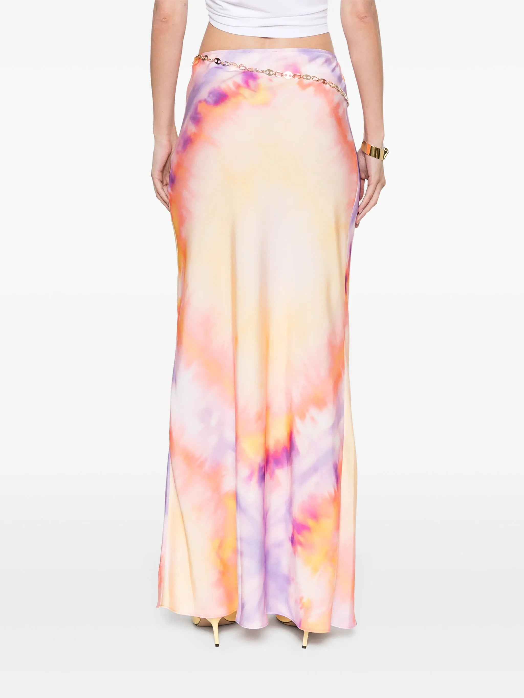 tie-dye print maxi skirt - 4