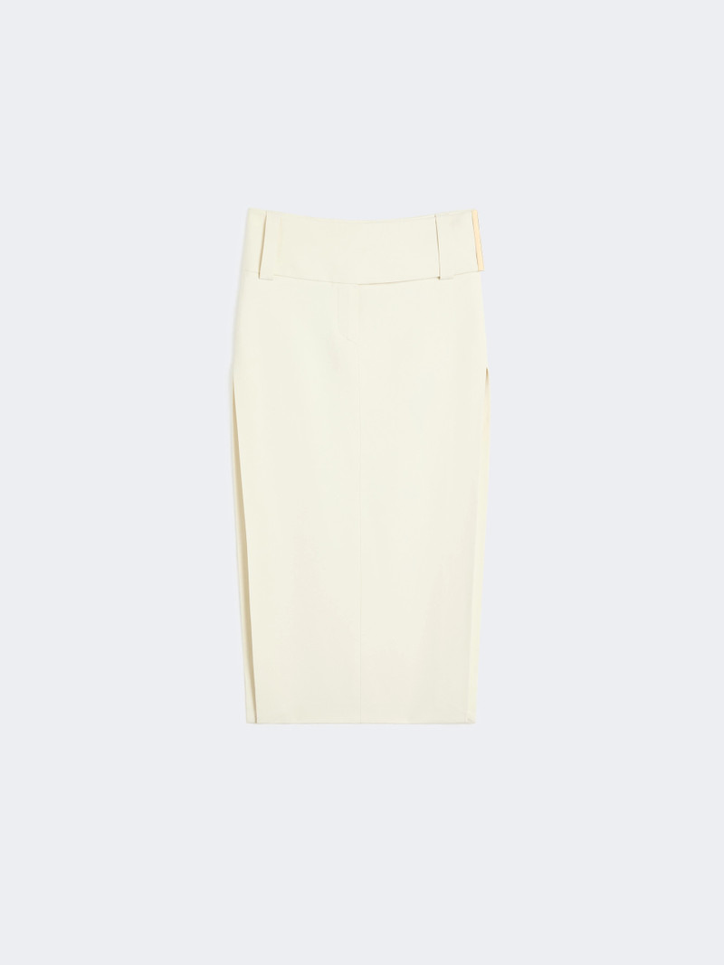 FRONDA Long stretch viscose skirt - IVORY 1
