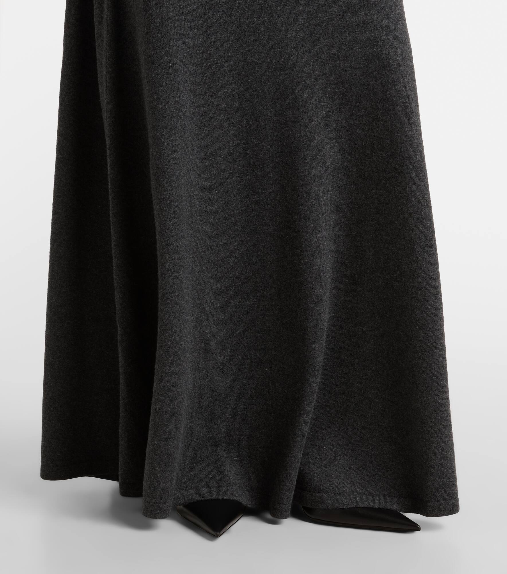High-rise wool maxi skirt - 5