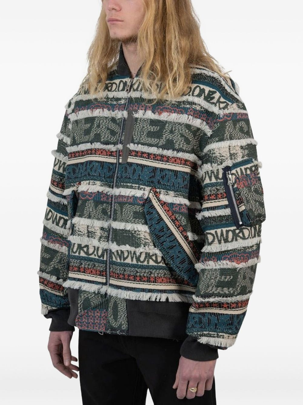 x Eric Haze jacquard-pattern bomber jacket - 2